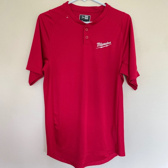 Lot of 2 Mens Milwaukee Tool Logo Nike and New Era Shirts - Picture 4 of 6